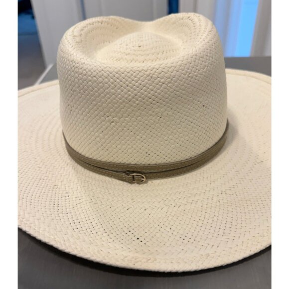 Janessa Leone Jude Ivory Straw Hat size XL